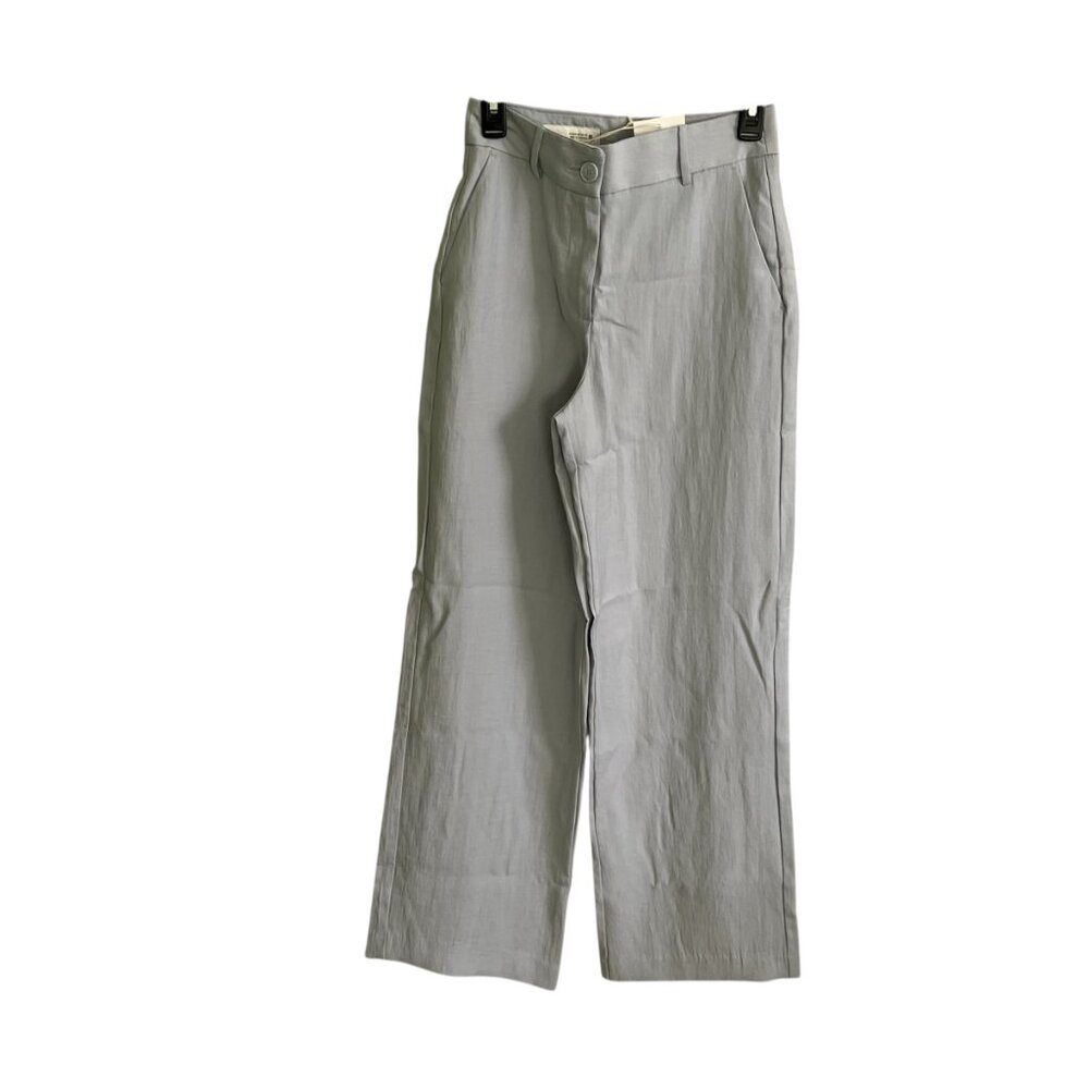 Zara Light Blue Beaded Belt Vest & High-Waisted Straight Leg Pants Co-Ord Set XS - Picture 11 of 16